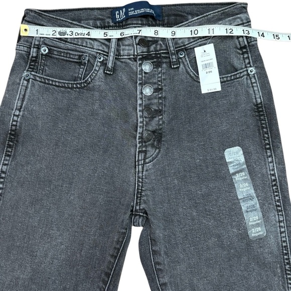 GAP, High Rise Vintage Slim Jeans, Size 2/26, Black - Picture 6 of 10